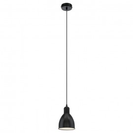 Eglo-Priddy H/L 1X60W E27 & H/L 3X60W E27 Pendant Light - Black/White 